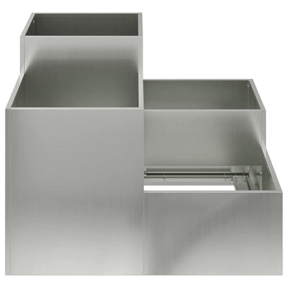 Gartenblumentopf Silber 80 x 80 x 60 cm Verzinkter Stahl