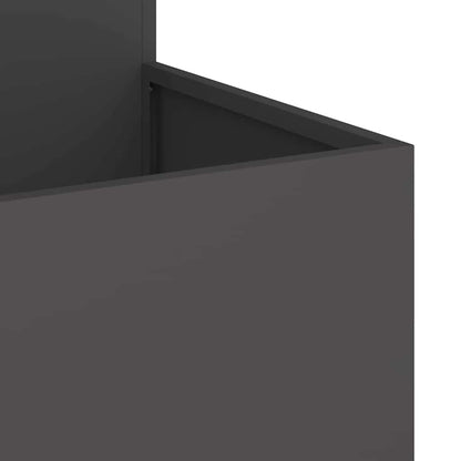 Gartenblumentopf Schwarz 100 x 100 x 60 cm Stahl