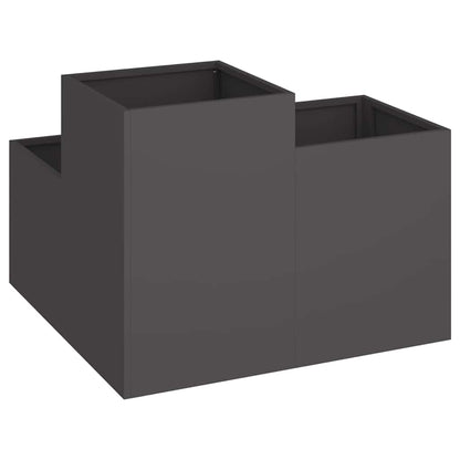 Gartenblumentopf Schwarz 100 x 100 x 60 cm Stahl
