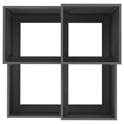 Gartenblumentopf Schwarz 100 x 100 x 60 cm Stahl