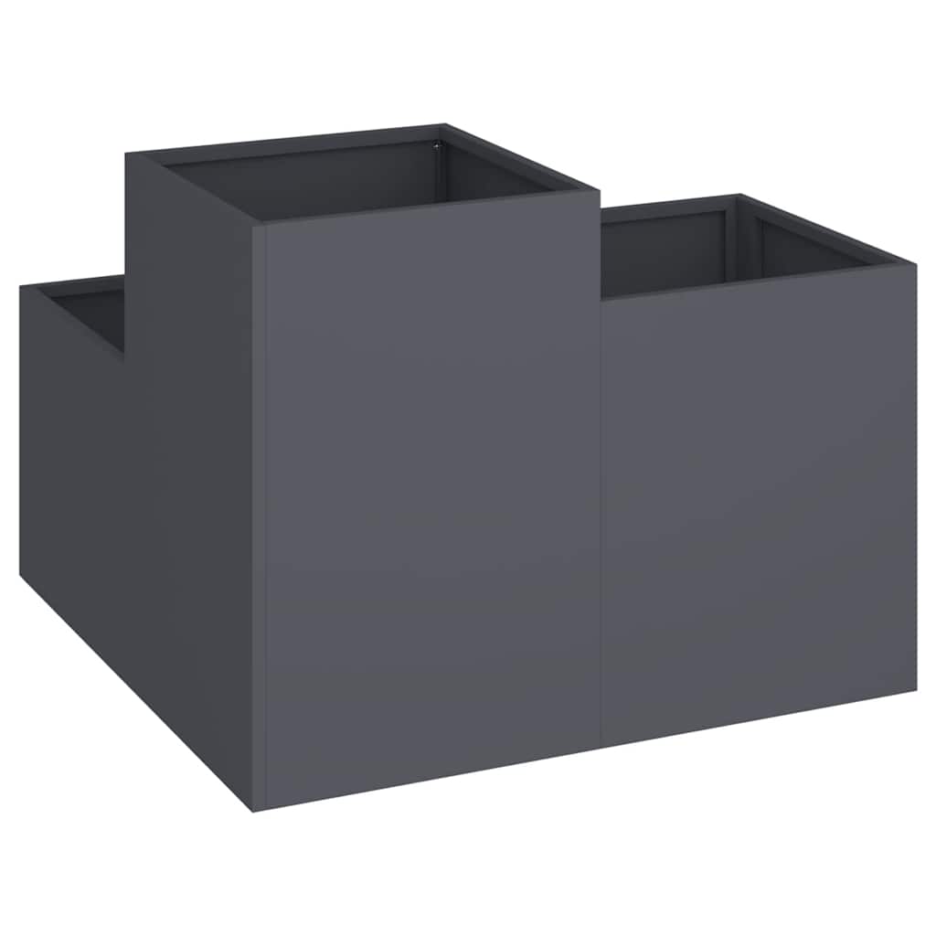 Gartenblumentopf Anthrazit 100 x 100 x 60 cm Stahl