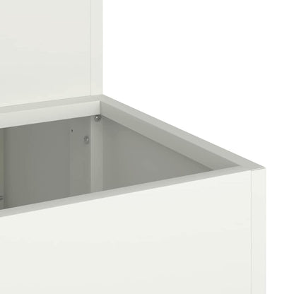 Gartenblumentopf Weiß 100 x 60 x 45 cm Stahl