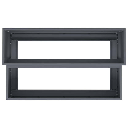Gartenblumentopf Anthrazit 100 x 60 x 45 cm Stahl