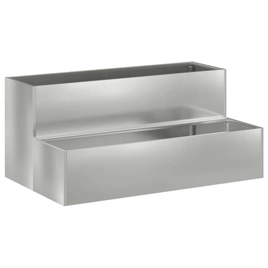 Gartenblumentopf Silber 100 x 60 x 45 cm Verzinkter Stahl