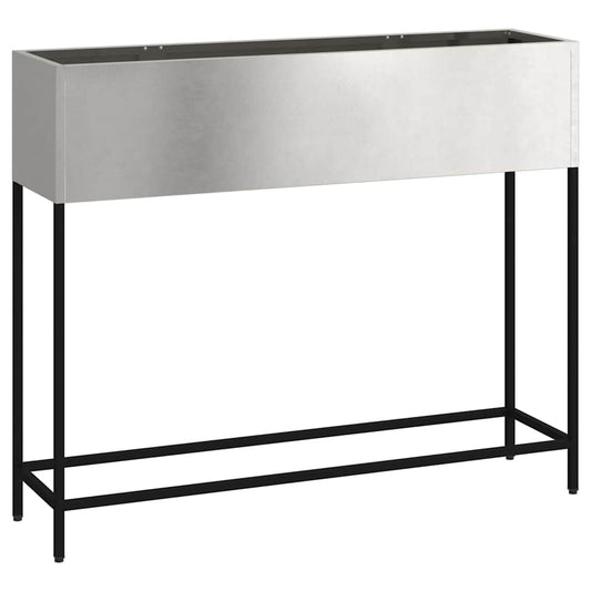 Hochbeet Gartenpflanzer Silber 100 x 26 x 82 cm Edelstahl