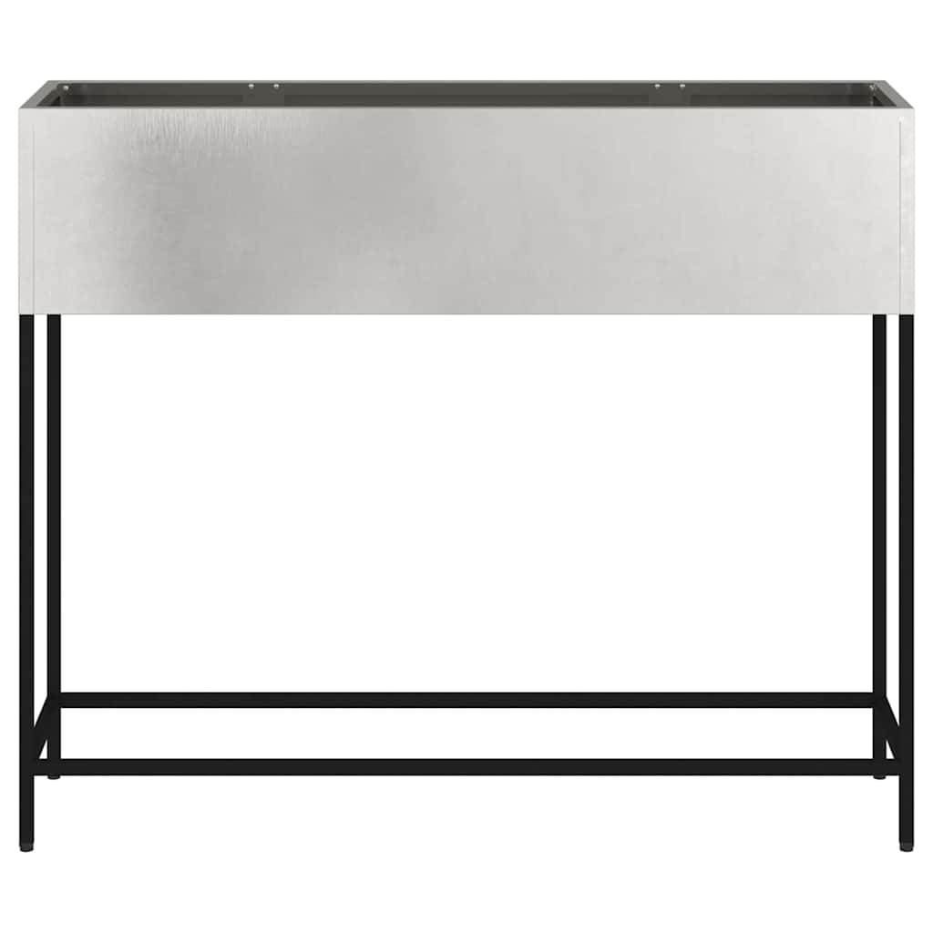 Hochbeet Gartenpflanzer Silber 100 x 26 x 82 cm Edelstahl