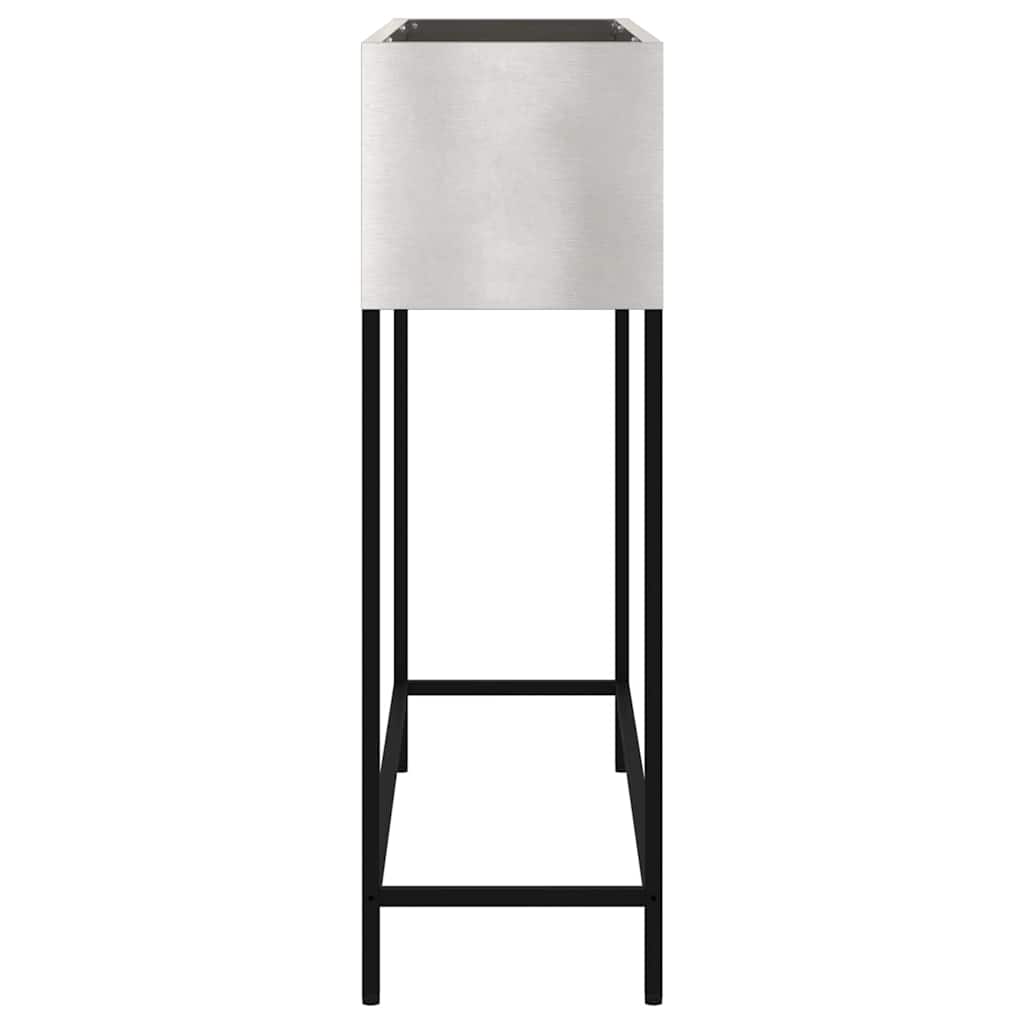 Hochbeet Gartenpflanzer Silber 100 x 26 x 82 cm Edelstahl