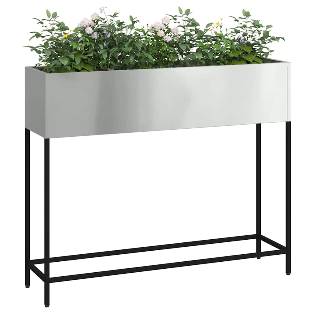 Hochbeet Gartenpflanzer Silber 100 x 26 x 82 cm