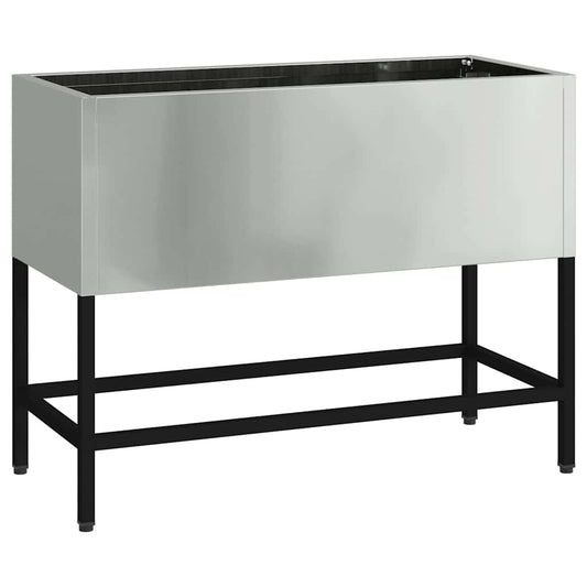 Hochbeet Gartenpflanzer Silber 60 x 26 x 45 cm Verzinkter Stahl