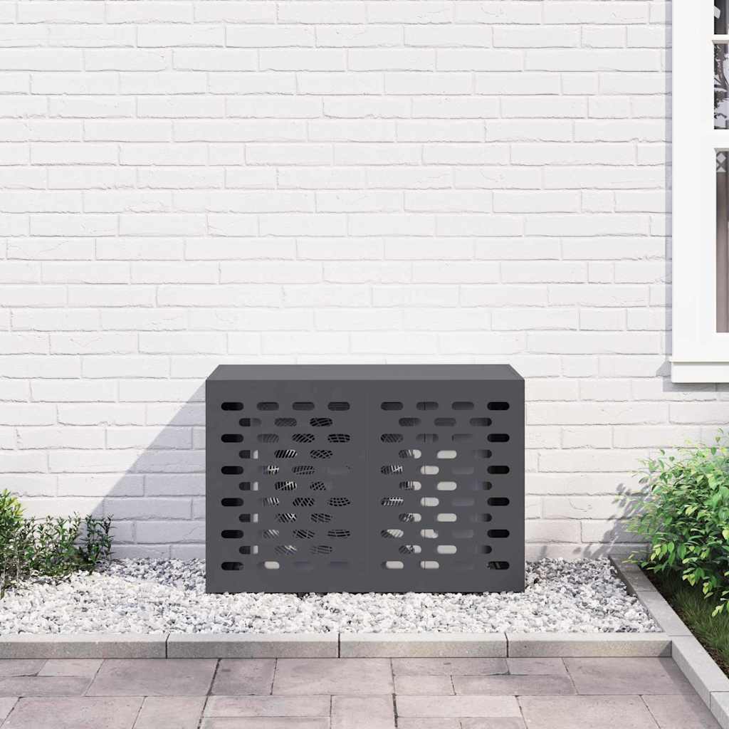 Klimaanlagenabdeckung Anthrazit 90 x 40 x 60 cm Stahl