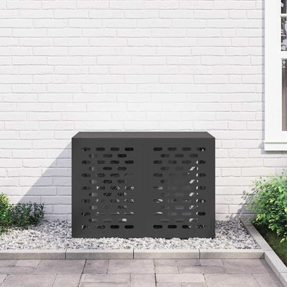 Klimaanlagenabdeckung Schwarz 100 x 50 x 70 cm Stahl
