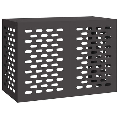 Klimaanlagenabdeckung Schwarz 100 x 50 x 70 cm Stahl