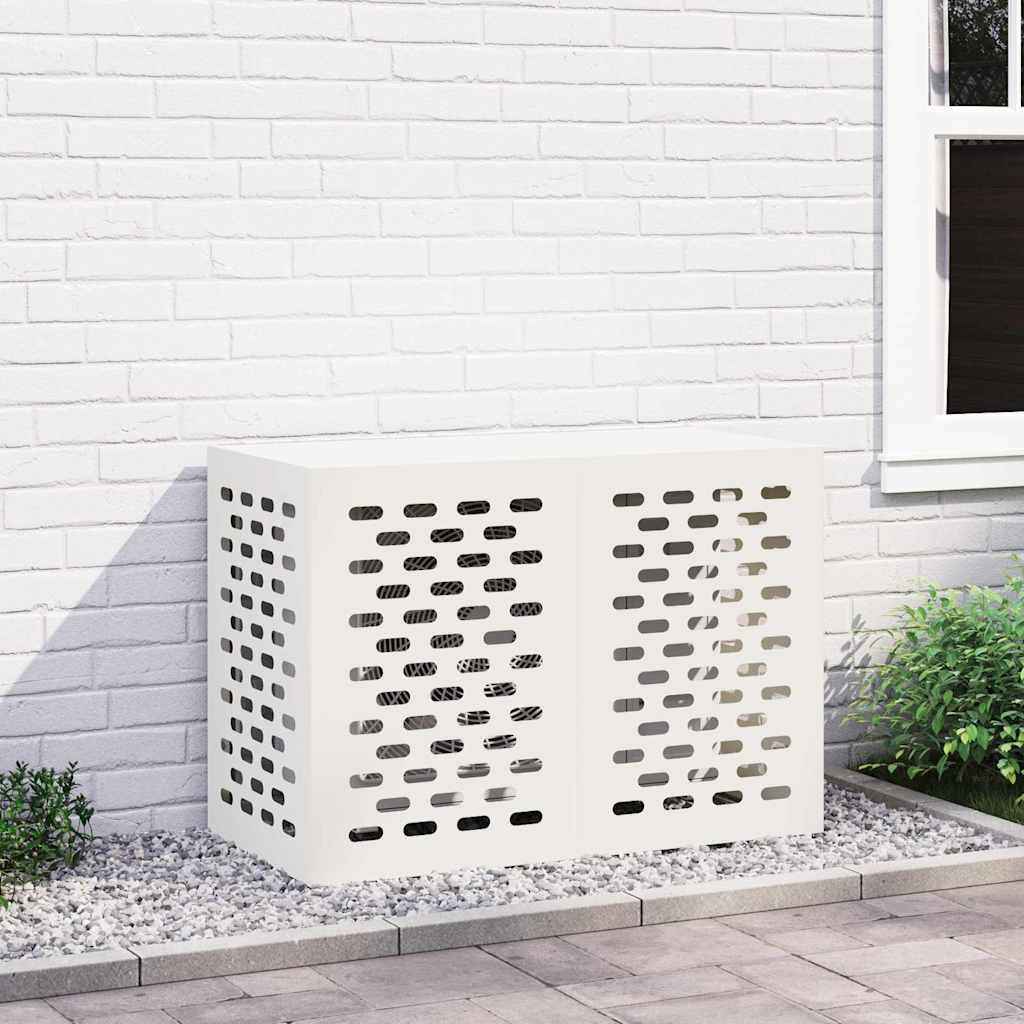 Klimaanlagenabdeckung Weiß 100 x 50 x 70 cm Stahl