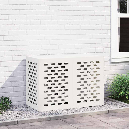 Klimaanlagenabdeckung Weiß 100 x 50 x 70 cm Stahl