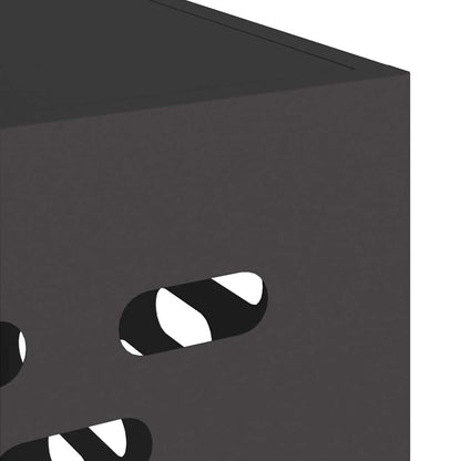 Klimaanlagenabdeckung Schwarz 110 x 50 x 80 cm Stahl