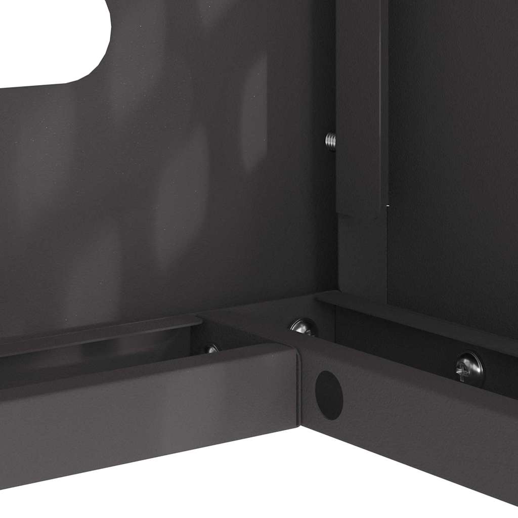 Klimaanlagenabdeckung Schwarz 110 x 50 x 80 cm Stahl