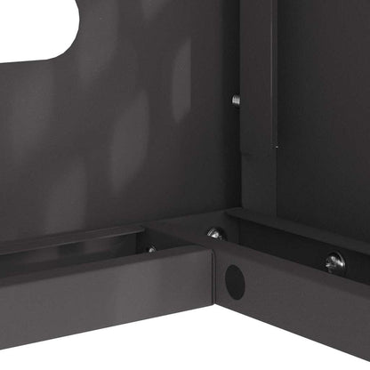 Klimaanlagenabdeckung Schwarz 110 x 50 x 80 cm Stahl