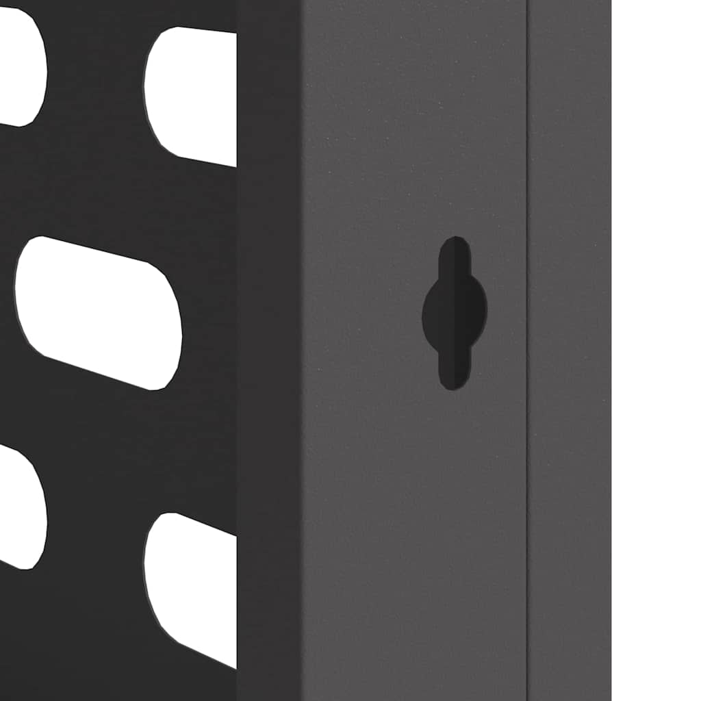 Klimaanlagenabdeckung Schwarz 110 x 50 x 80 cm Stahl
