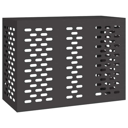 Klimaanlagenabdeckung Schwarz 110 x 50 x 80 cm Stahl