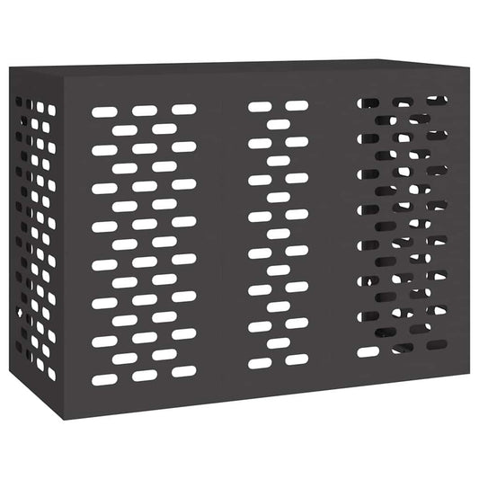 Klimaanlagenabdeckung Schwarz 110 x 50 x 80 cm Stahl