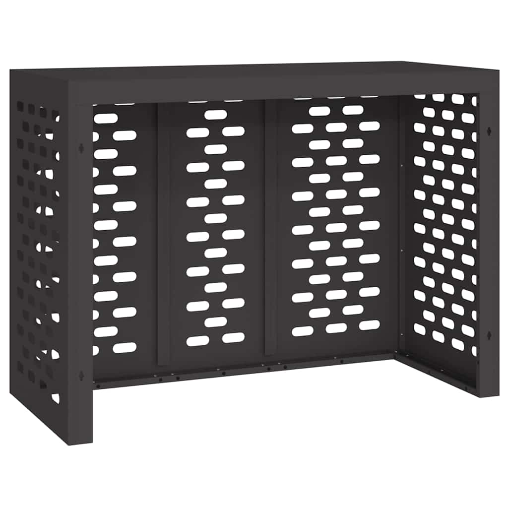 Klimaanlagenabdeckung Schwarz 110 x 50 x 80 cm Stahl