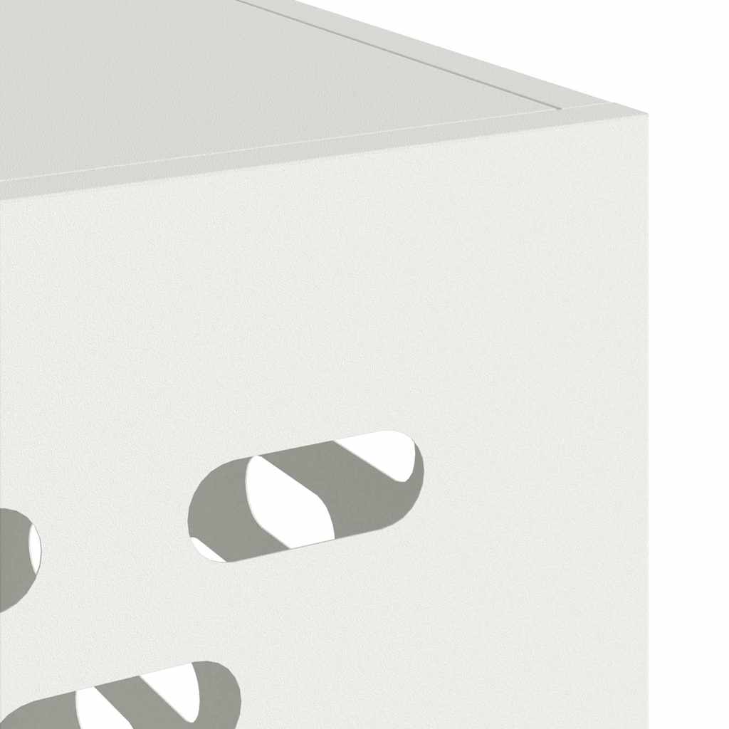 Klimaanlagenabdeckung Weiß 110 x 50 x 80 cm Stahl
