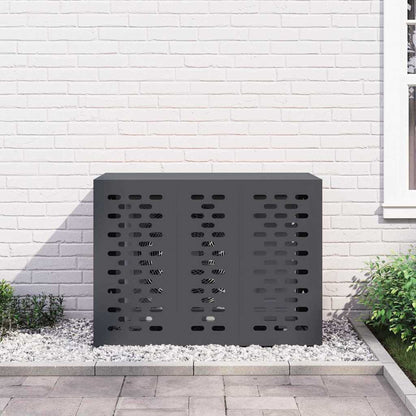 Klimaanlagenabdeckung Anthrazit 110 x 50 x 80 cm Stahl