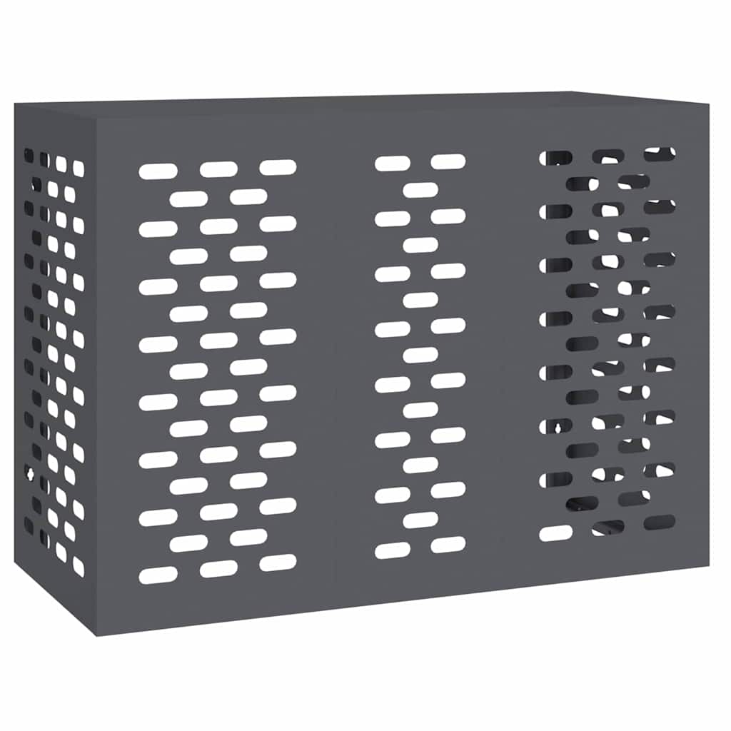 Klimaanlagenabdeckung Anthrazit 110 x 50 x 80 cm Stahl