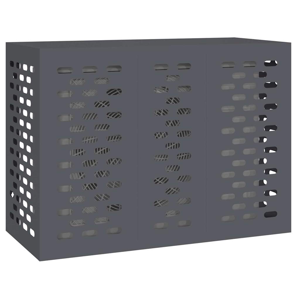 Klimaanlagenabdeckung Anthrazit 110 x 50 x 80 cm Stahl