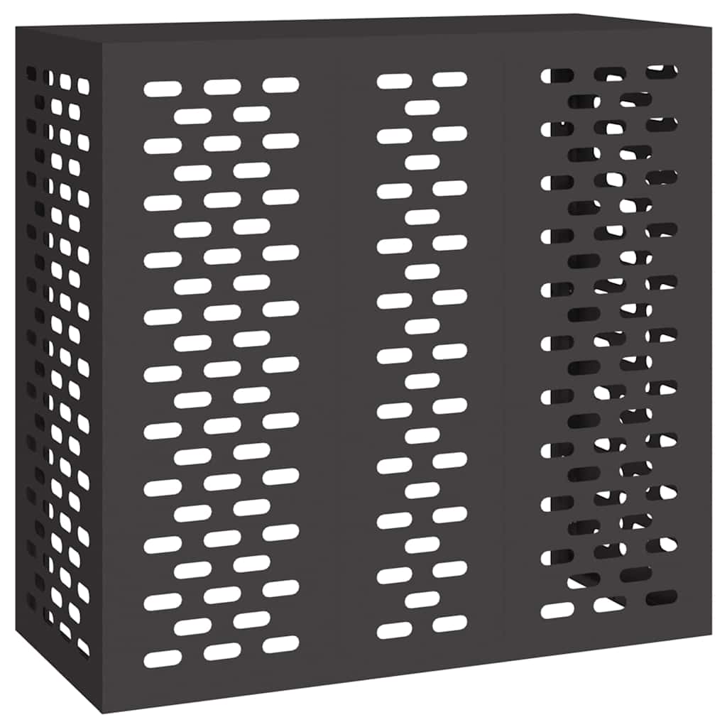 Klimaanlagenabdeckung Schwarz 110 x 50 x 105 cm Stahl