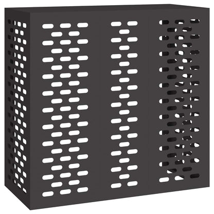Klimaanlagenabdeckung Schwarz 110 x 50 x 105 cm Stahl