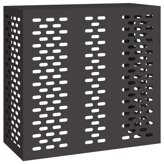 Klimaanlagenabdeckung Schwarz 110 x 50 x 105 cm Stahl
