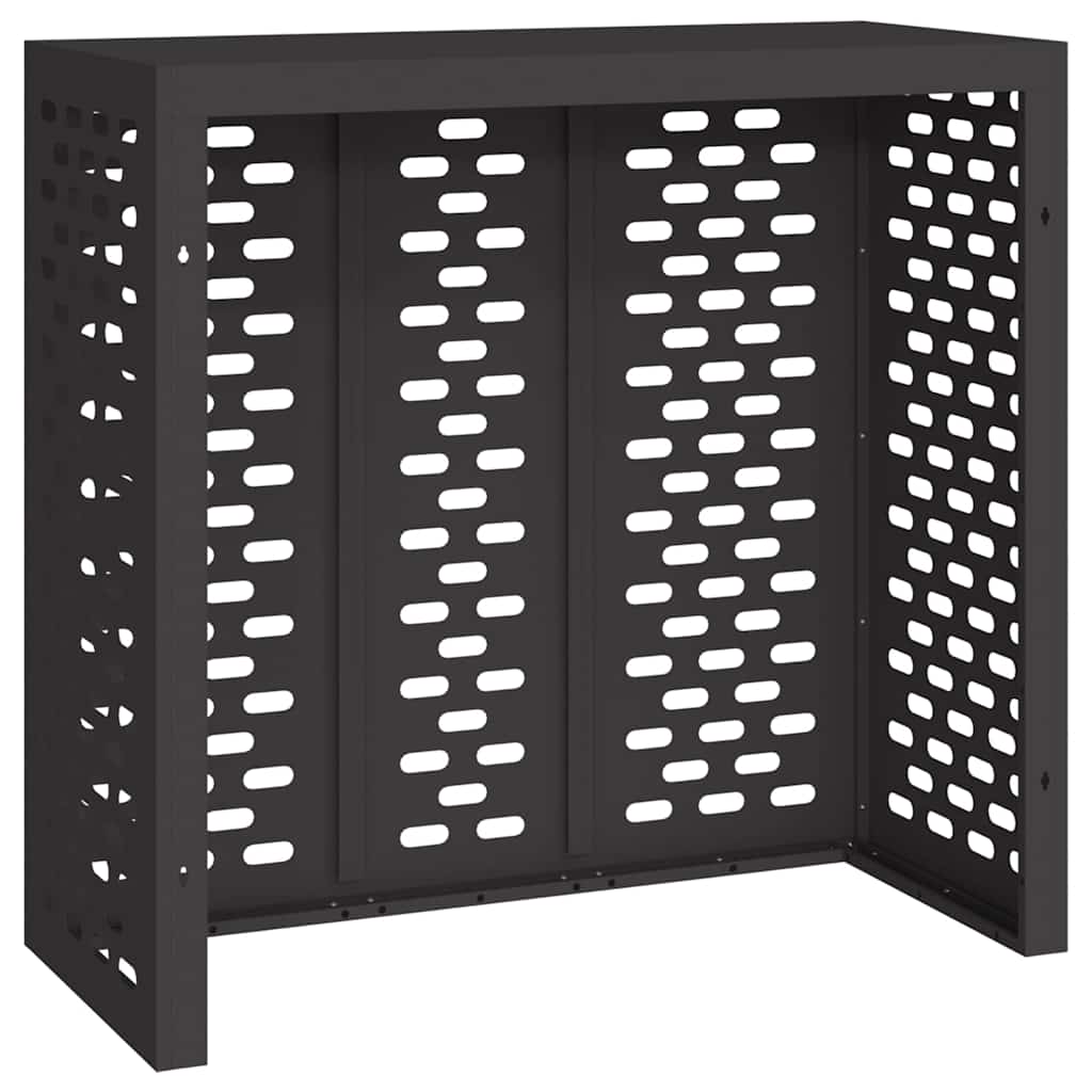 Klimaanlagenabdeckung Schwarz 110 x 50 x 105 cm Stahl