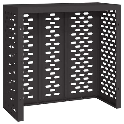 Klimaanlagenabdeckung Schwarz 110 x 50 x 105 cm Stahl