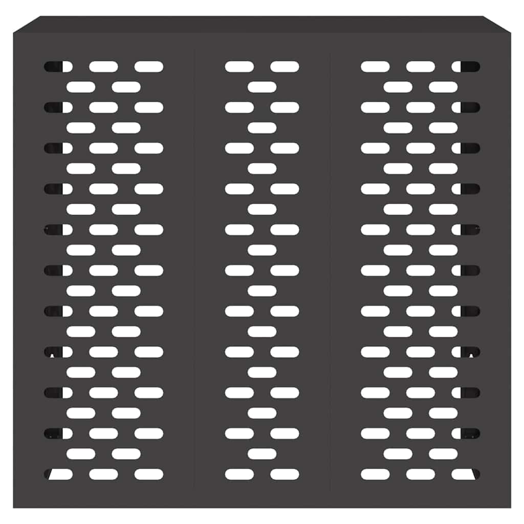 Klimaanlagenabdeckung Schwarz 110 x 50 x 105 cm Stahl