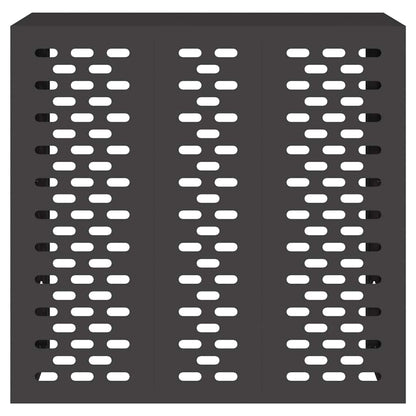 Klimaanlagenabdeckung Schwarz 110 x 50 x 105 cm Stahl