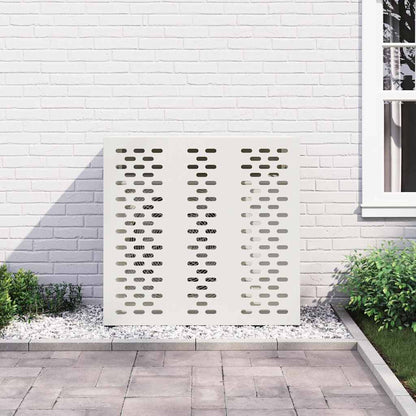 Klimaanlagenabdeckung Weiß 110 x 50 x 105 cm Stahl