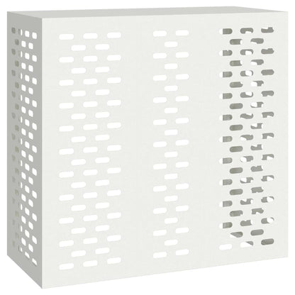 Klimaanlagenabdeckung Weiß 110 x 50 x 105 cm Stahl