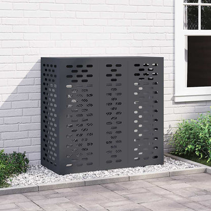 Klimaanlagenabdeckung Anthrazit 110 x 50 x 105 cm Stahl