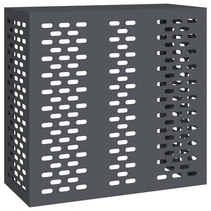 Klimaanlagenabdeckung Anthrazit 110 x 50 x 105 cm Stahl