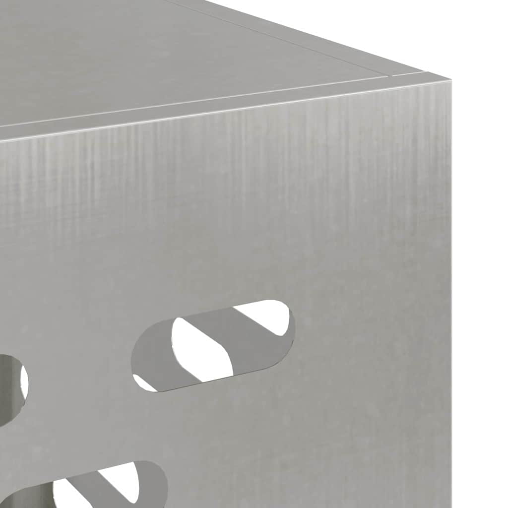 Klimaanlagenabdeckung Silber 110 x 50 x 105 cm Edelstahl