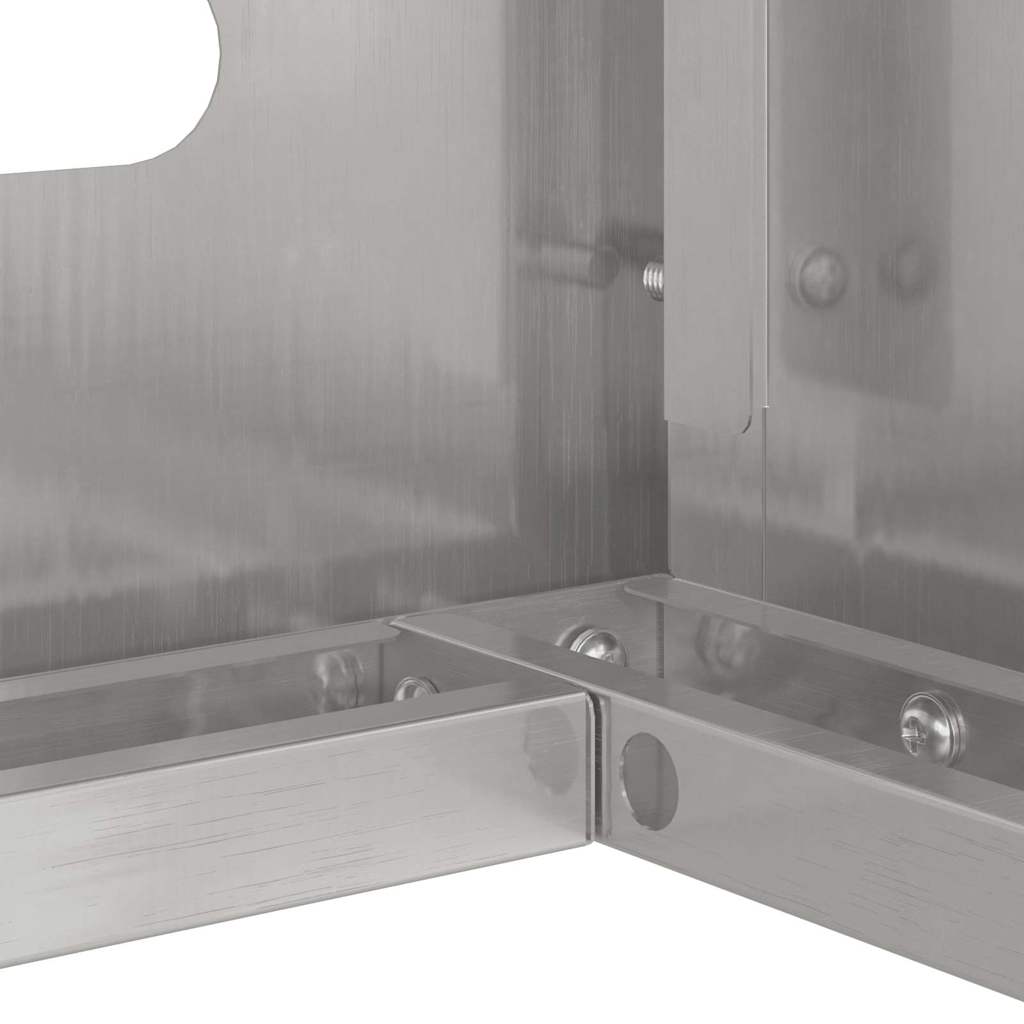 Klimaanlagenabdeckung Silber 110 x 50 x 105 cm Edelstahl
