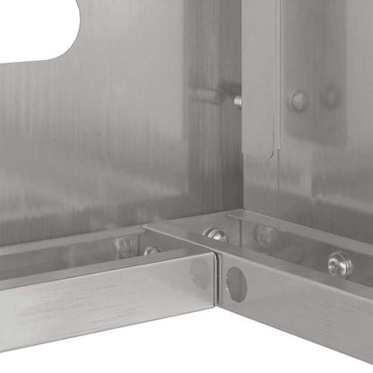 Klimaanlagenabdeckung Silber 110 x 50 x 105 cm Edelstahl