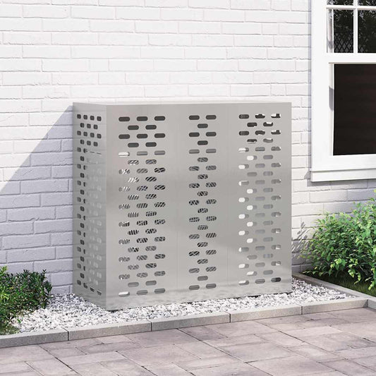 Klimaanlagenabdeckung Silber 110 x 50 x 105 cm Edelstahl