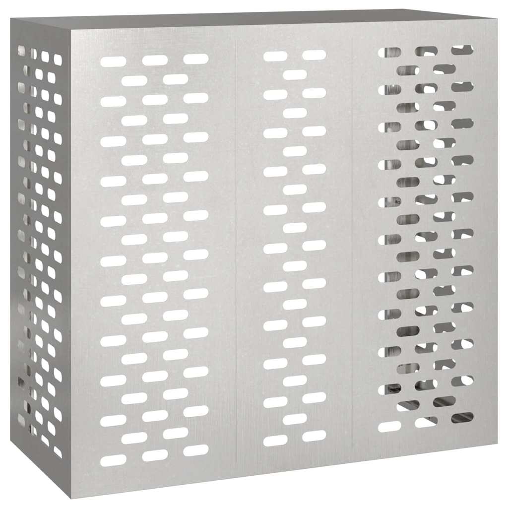 Klimaanlagenabdeckung Silber 110 x 50 x 105 cm Edelstahl