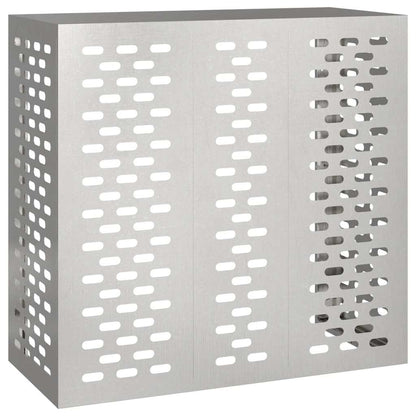 Klimaanlagenabdeckung Silber 110 x 50 x 105 cm Edelstahl