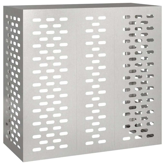 Klimaanlagenabdeckung Silber 110 x 50 x 105 cm Edelstahl