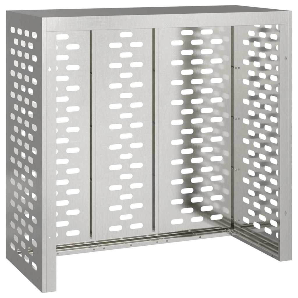 Klimaanlagenabdeckung Silber 110 x 50 x 105 cm Edelstahl