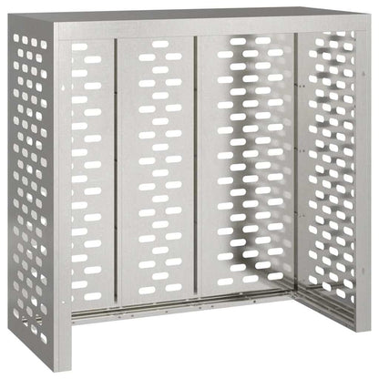 Klimaanlagenabdeckung Silber 110 x 50 x 105 cm Edelstahl