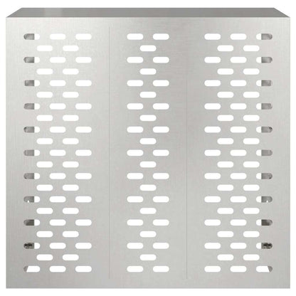 Klimaanlagenabdeckung Silber 110 x 50 x 105 cm Edelstahl